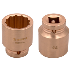 Impact Socket 2-1/2" Deep, WEDO, Non-Sparking, Be-Cu, BE110F Series, 70mm-145mm