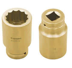 Impact Socket, 3/4" Deep, WEDO, Non-Sparking, Al-Br, AL110D Series, 17-65mm
