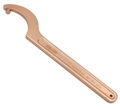 Hook Wrench With Pin, WEDO, Non-Sparking, Be-Cu, BE173C Series, 30-115mm