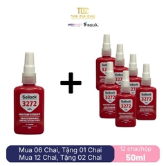 Selock 3272 - Keo Khóa Ốc High- Temp Studlock 3272, 50ml, Đỏ, 12 Chai/Hộp