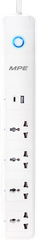 Ổ Cắm Di Động Thông Minh Có USB Type A 5V–2.4A, Type C-PD 22W 220VAC MPE SPS3, 385×59×28mm, 1 Cái/Hộp, 20 Cái/Thùng