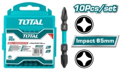 Bộ Mũi Bắt Vít 2 Đầu Có Nam Châm Ph2x65mm Total