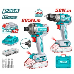 Bộ Combo 2 Máy Dùng Pin 20V Máy Khoan Và Máy Vặn Vít Total