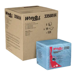 Giấy Lau Thấm Dầu Trong Công Nghiệp Kimberly Clark WYPALL OIL/GREASE QFBLUE WIPERS 33560, 26.6x30.3cm, 66 Tờ/Gói, 8 Gói/Thùng