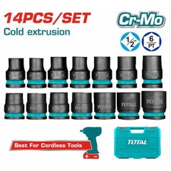 Bộ 14 Đầu Tuýp Đầu 1/2 Inch Total
