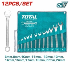 Bộ Cờ Lê Vòng Miệng 12 Chi Tiết 6-24mm Total