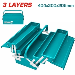 Thùng Đồ Nghề 3 Ngăn Bằng Sắt 404x200x205mm Total