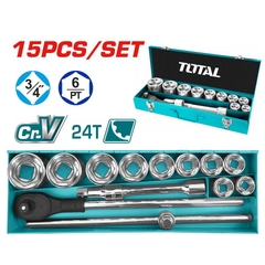 Bộ Đầu Tuýp Và Cần Mở 3/4 Inch 15 Chi Tiết Total