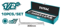 Bộ Đầu Tuýp Và Cần Lục Giác 1/2 Inch 10 Chi Tiết Total