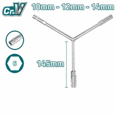 Tay Vặn Chữ Y Đầu Lục Giác 10-12-14mm Total