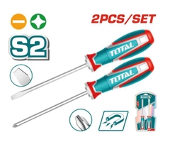 Bộ 2 Tua Vít Đầu Dẹp Và Bake Sl6.5x125 Và Ph2x125mm Total