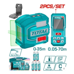 Bộ Combo 2 Máy Đo Khoảng Cách Và Máy Cân Mực Laser Xanh Total TOSLL0401