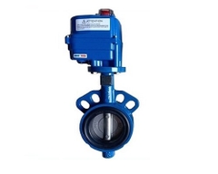 Van Bướm Động Cơ Điện Shin Yi WEOM DN50 Đến DN600, 60mm Đến 610mm, Xanh Dương