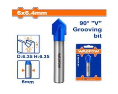 Mũi Phay Gỗ Cắt Rãnh V 6x6.4mm WADFOW