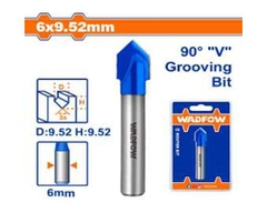 Mũi Phay Gỗ Cắt Rãnh V 6x9.5mm WADFOW