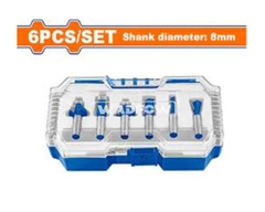 Bộ 6 Mũi Phay Gỗ 8mm WADFOW