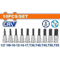 Bộ 12 Đầu Tuýp1/2 Inch Ra Đầu Vít Lục Giác, Sao WADFOW