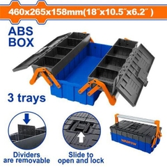 Hộp Nhựa ABS Đựng Dụng Cụ 3 Khay WADFOW WTB4303