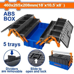Hộp Nhựa ABS Đựng Dụng Cụ 5 Khay WADFOW WTB4305