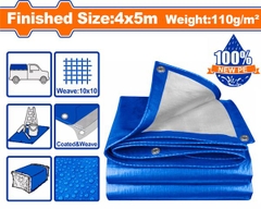 Tấm Bạt Nhựa PE, Màu Xanh Bạc, 4x5m WADFOW