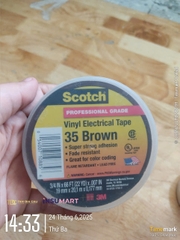 Băng Keo Điện Vinyl 3M™ Scotch® 35, Nâu