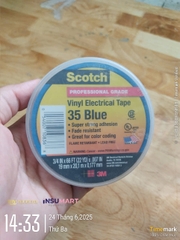 Băng Keo Điện Vinyl 3M™ Scotch® 35, Xanh Dương