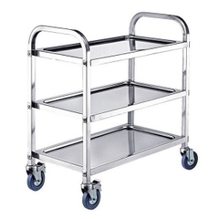 Xe đẩy 3 tầng inox dọn thức ăn nhà hàng khách sạn AF08164