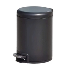 Thùng rác đạp chân inox tròn 12 lít màu đen