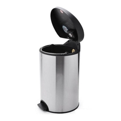 Thùng rác Fitis 12L inox đạp chân tròn - THẾ GIỚI THÙNG RÁC