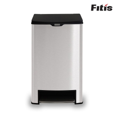 Thùng rác Fitis 40L inox - THẾ GIỚI THÙNG RÁC