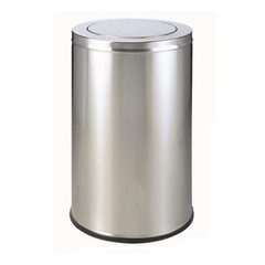 Thùng rác inox lớn nắp lật tròn A35-P