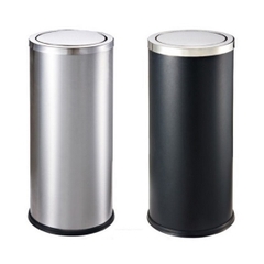 Thùng rác inox tròn nắp bập bênh A35-F