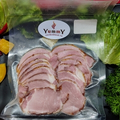 Pork tenderloin 100g (sliced) smoked and steamed