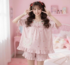 Bộ Cotton hàn tiểu thư tay ngắn quần đùi giành cho các nàng thơ