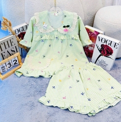 Bộ Cotton hàn tiểu thư tay ngắn quần đùi giành cho các nàng thơ