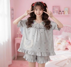 Bộ Cotton hàn tiểu thư tay ngắn quần đùi giành cho các nàng thơ