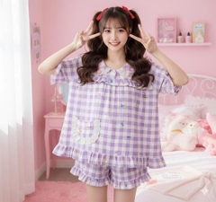 Bộ Cotton hàn tiểu thư tay ngắn quần đùi giành cho các nàng thơ