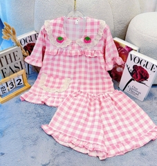 Bộ Cotton hàn tiểu thư tay ngắn quần đùi giành cho các nàng thơ
