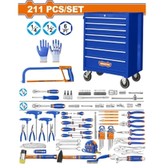 Bộ 211 Món Tủ Xe Đẩy Đựng Dụng Cụ WADFOW WHS3211