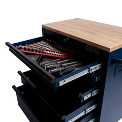 Tủ đồ nghề dụng cụ CSPS 76cm - 05 hộc kéo không nâng hạ màu đen/ xanh