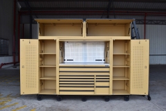 Bộ tủ dụng cụ 280cm màu nâu