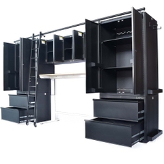 Bộ 9 tủ CSPS 366cm Đen