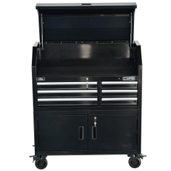 Tủ dụng cụ CSPS 104cm - 06 hộc kéo màu đen có bánh xe