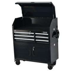 Tủ dụng cụ CSPS 104cm - 06 hộc kéo màu đen có bánh xe