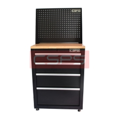 Tủ dụng cụ CSPS 61cm - 04 hộc kéo màu Đỏ tay cầm đen