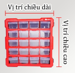 Tủ đựng dụng cụ nhựa kết nối 12 ngăn Bison BS386101D