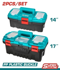 Bộ 2 Hộp Nhựa đựng Công Cụ 14 Inch & 17 Inch Khóa Nhựa Total TPBXK0021