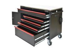 Tủ đựng dụng cụ cơ khí CSPS 132cm-05 hộc kéo màu đen-tay cầm đỏ-VNTC13205BB1M