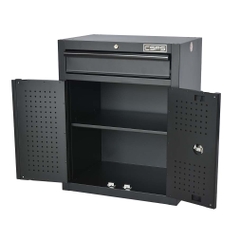 Tủ dụng cụ CSPS 61cm - 01 hộc kéo màu Đen, Có mặt ván & vách lưới