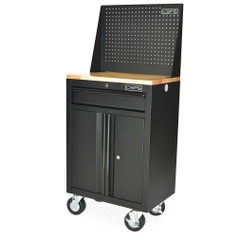 Tủ dụng cụ CSPS 61cm - 01 hộc kéo màu Đen, Có mặt ván & vách lưới